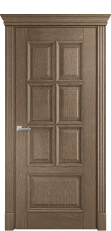 Дверь межкомнатная Rosso 7 Цвет Дуб Мускат Покрытие Шпон натуральный  Наличник Британия Цена 66000