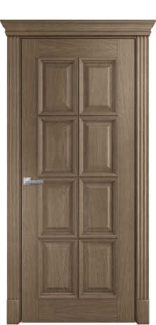 Дверь межкомнатная Rosso 8 Цвет Дуб Мускат Покрытие Шпон натуральный  Наличник Британия Цена 66000