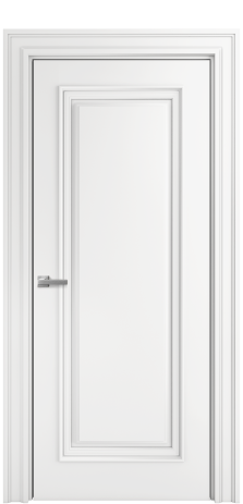 Дверь межкомнатная Палермо 1 Цвет Белый Покрытие Эмаль  Наличник Лацио 110 Цена 90775