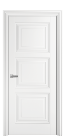 Дверь межкомнатная Bergamo 3 Цвет Белый Покрытие Эмаль  Наличник ML 85 Цена 52875