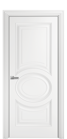 Дверь межкомнатная Bergamo 5 Цвет Белый Покрытие Эмаль  Наличник ML 85 Цена 52875