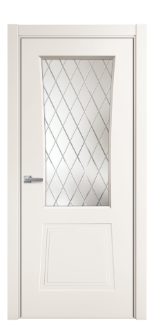 Дверь межкомнатная Dino 2 Цвет Молочный Покрытие Эмаль  Наличник L 75 Цена 38430