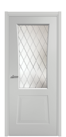 Дверь межкомнатная Dino 2 Цвет Телегрей Покрытие Эмаль  Наличник L 50 Цена 42130