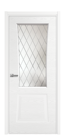 Дверь межкомнатная Dino 2 Цвет Белый Brash Покрытие Эмаль брашированная  Наличник L 50 Цена 49080