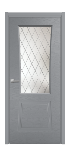 Дверь межкомнатная Dino 2 Цвет Гриджио Brash Покрытие Эмаль брашированная  Наличник L 50 Цена 49080