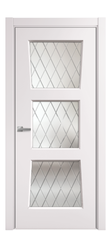 Дверь межкомнатная Dino 3 Цвет Крем Покрытие Эмаль  Наличник L 75 Цена 38500