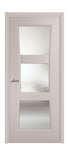 Дверь межкомнатная Dino 3 Цвет Пудра Покрытие Эмаль  Наличник L 50 Цена 42485