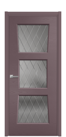 Дверь межкомнатная Dino 3 Цвет Лиловый Brash Покрытие Эмаль брашированная  Наличник L 50 Цена 49700