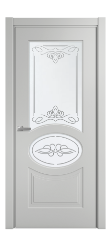 Дверь межкомнатная Lina 6 Цвет Телегрей Покрытие Эмаль  Наличник L 75 Цена 42675