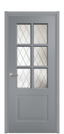 Дверь межкомнатная Paulo 1 Цвет Гриджио Покрытие Эмаль  Наличник L 50 Цена 43223