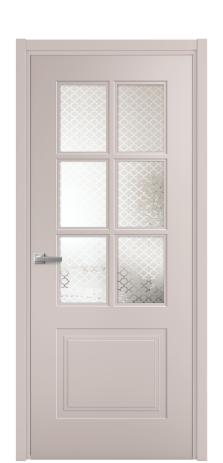 Дверь межкомнатная Paulo 1 Цвет Пудра Покрытие Эмаль  Наличник L 50 Цена 42250