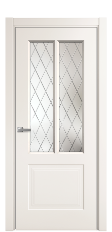 Дверь межкомнатная Paulo 2 Цвет Молочный Покрытие Эмаль  Наличник L 75 Цена 38430