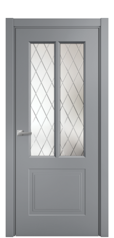 Дверь межкомнатная Paulo 2 Цвет Гриджио Покрытие Эмаль  Наличник L 75 Цена 38430