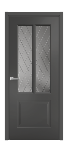 Дверь межкомнатная Paulo 2 Цвет Антрацит Покрытие Эмаль  Наличник L 50 Цена 42680