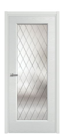 Дверь межкомнатная Рино 1 Цвет Облачный Brash Покрытие Эмаль брашированная  Наличник L 50 Цена 46665