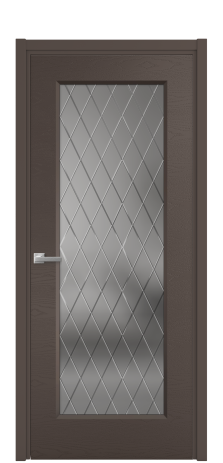 Дверь межкомнатная Рино 1 Цвет Коричневый Brash Покрытие Эмаль брашированная  Наличник L 50 Цена 47415