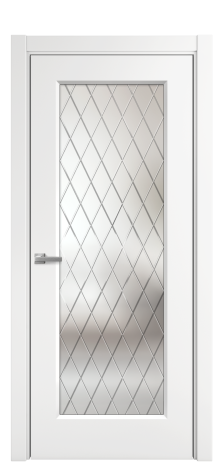 Дверь межкомнатная Rino 1 Цвет Белый Покрытие Эмаль  Наличник L 75 Цена 34595