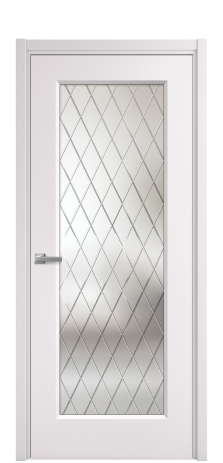 Дверь межкомнатная Rino 1 Цвет Крем Покрытие Эмаль  Наличник L 50 Цена 42915