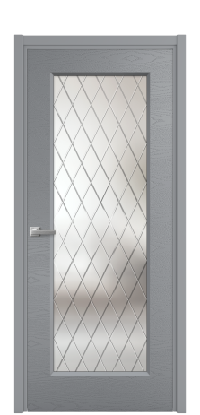 Дверь межкомнатная Rino 1 Цвет Гриджио Brash Покрытие Эмаль брашированная  Наличник L 50 Цена 49865