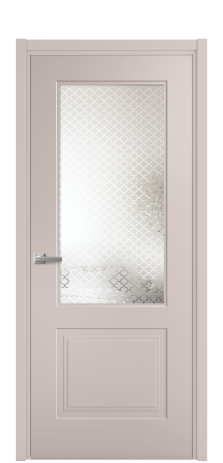 Дверь межкомнатная Рино 2 Цвет Пудра Покрытие Эмаль  Наличник L 50 Цена 42250