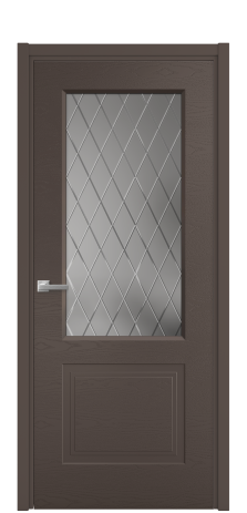 Дверь межкомнатная Рино 2 Цвет Коричневый Brash Покрытие Эмаль брашированная  Наличник L 50 Цена 47215