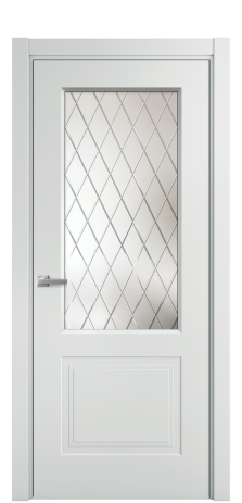 Дверь межкомнатная Rino 2 Цвет Облачный Покрытие Эмаль  Наличник L 75 Цена 38430