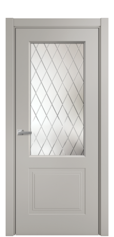 Дверь межкомнатная Rino 2 Цвет Серый Шелк Покрытие Эмаль  Наличник L 75 Цена 38430