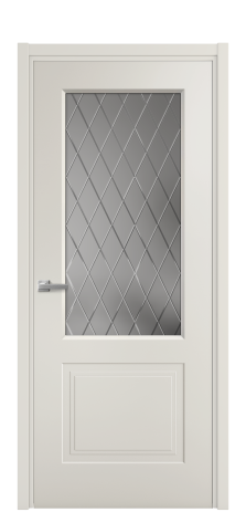 Дверь межкомнатная Rino 2 Цвет Дымчатый Покрытие Эмаль  Наличник L 50 Цена 43465