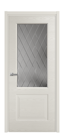 Дверь межкомнатная Rino 2 Цвет Дымчатый Brash Покрытие Эмаль брашированная  Наличник L 50 Цена 50415