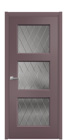 Дверь межкомнатная Рино 3 Цвет Лиловый Покрытие Эмаль  Наличник L 50 Цена 43843
