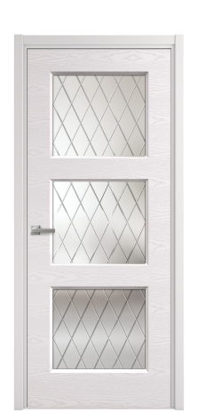 Дверь межкомнатная Рино 3 Цвет Крем Brash Покрытие Эмаль брашированная  Наличник L 50 Цена 45950