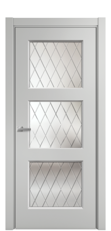 Дверь межкомнатная Rino 3 Цвет Телегрей Покрытие Эмаль  Наличник L 75 Цена 38500