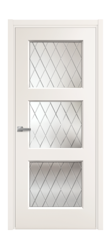 Дверь межкомнатная Rino 3 Цвет Молочный Покрытие Эмаль  Наличник L 50 Цена 42200