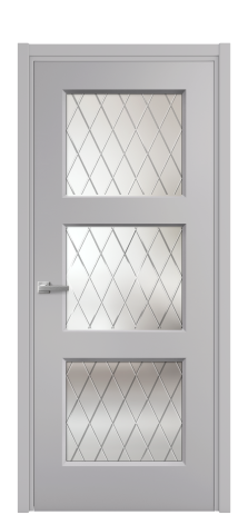 Дверь межкомнатная Rino 3 Цвет Галечный Покрытие Эмаль  Наличник L 50 Цена 42200