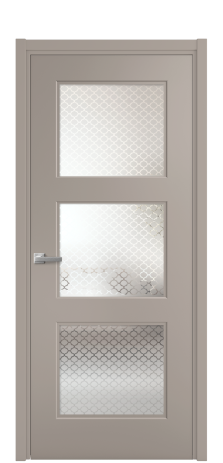 Дверь межкомнатная Rino 3 Цвет Какао Покрытие Эмаль  Наличник L 50 Цена 42485