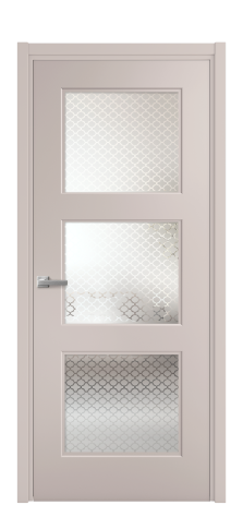 Дверь межкомнатная Rino 3 Цвет Пудра Покрытие Эмаль  Наличник L 50 Цена 42485