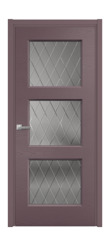 Дверь межкомнатная Rino 3 Цвет Лиловый Brash Покрытие Эмаль брашированная  Наличник L 50 Цена 49700