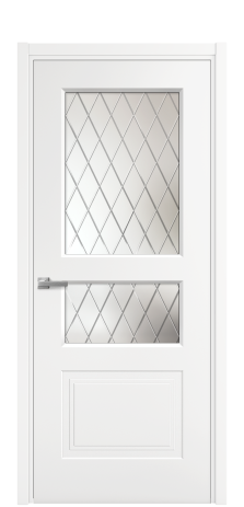 Дверь межкомнатная Рино 4 Цвет Белый Покрытие Эмаль  Наличник L 50 Цена 42050