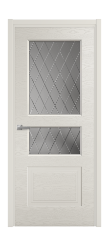 Дверь межкомнатная Рино 4 Цвет Дымчатый Brash Покрытие Эмаль брашированная  Наличник L 50 Цена 46500