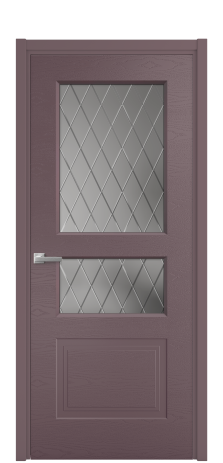 Дверь межкомнатная Рино 4 Цвет Лиловый Brash Покрытие Эмаль брашированная  Наличник L 50 Цена 46500