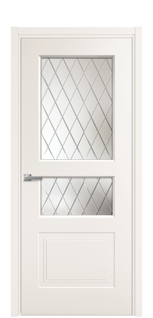 Дверь межкомнатная Rino 4 Цвет Молочный Покрытие Эмаль  Наличник L 50 Цена 42200