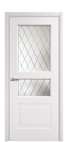 Дверь межкомнатная Rino 4 Цвет Крем Покрытие Эмаль  Наличник L 50 Цена 42200