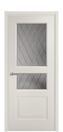 Дверь межкомнатная Rino 4 Цвет Дымчатый Покрытие Эмаль  Наличник L 50 Цена 42750