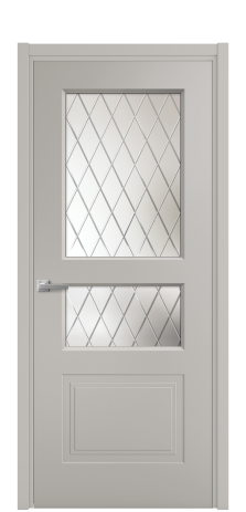 Дверь межкомнатная Rino 4 Цвет Серый Шелк Покрытие Эмаль  Наличник L 50 Цена 42200