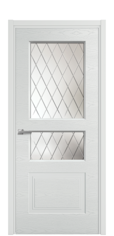 Дверь межкомнатная Rino 4 Цвет Облачный Brash Покрытие Эмаль брашированная  Наличник L 50 Цена 49150