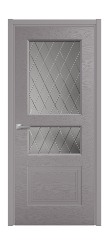 Дверь межкомнатная Rino 4 Цвет Ирис Brash Покрытие Эмаль брашированная  Наличник L 50 Цена 49700