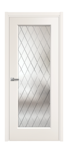 Дверь межкомнатная Плэйн 1 Цвет Молочный Покрытие Эмаль  Наличник L 50 Цена 41765