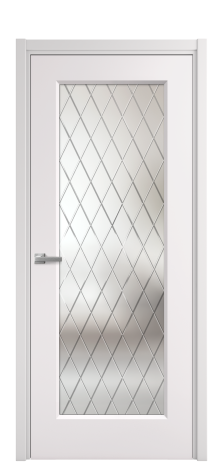 Дверь межкомнатная Плэйн 1 Цвет Крем Покрытие Эмаль  Наличник L 50 Цена 41765