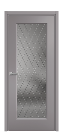 Дверь межкомнатная Plain 1 Цвет Ирис Покрытие Эмаль  Наличник L 50 Цена 42515