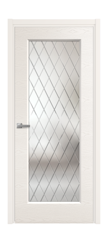 Дверь межкомнатная Plain 1 Цвет Молочный Brash Покрытие Эмаль брашированная  Наличник L 50 Цена 48615